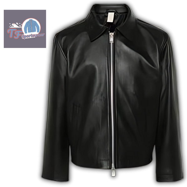 Men’s Black Sheep Leather Zipper Jacket