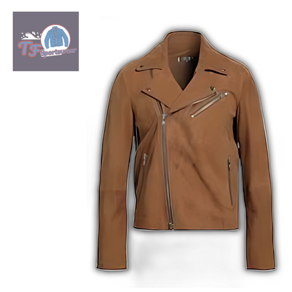 Women’s Brown V-Neck Sheep Leather Jacket