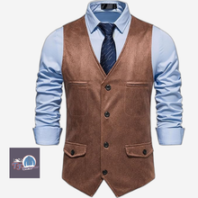 Men's Vintage Leather Waistcoat