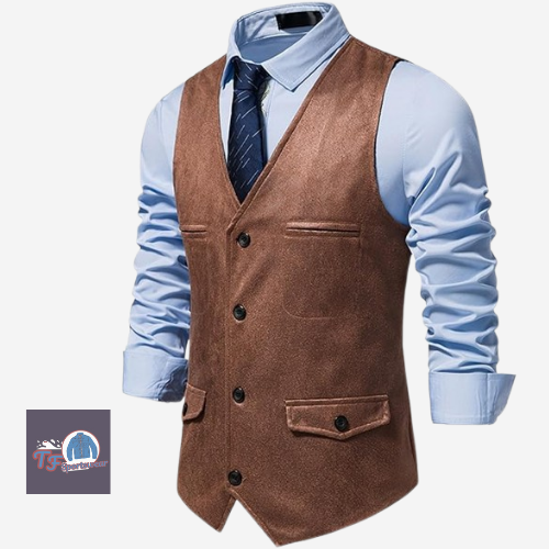 Men's Vintage Leather Waistcoat