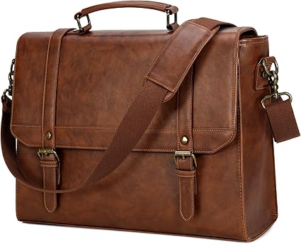 Vintage Waterproof Leather Laptop Bag