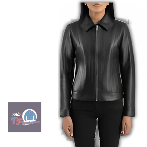 Women’s Sheep Leather Zipper Jacket