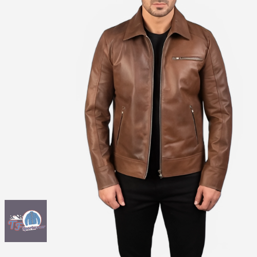 Men’s Light Brown Leather Jacket