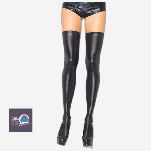 Leg Avenue Women’s Wet Look Thigh High Stockings